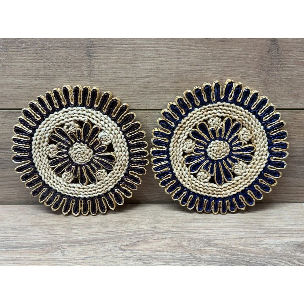 Woven Wicker Trivets 7